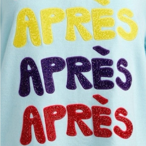 Alice + Olivia Light Blue Sweater with Multicolor Appliqué - Picture 8 of 8